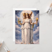 Hecate Drievoudige Godin Hemelse Maan Kunst – myth Kaart (Voorkant / Achterkant in situ)