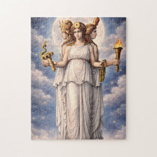 Hecate Drievoudige Godin Hemelse Maan Kunst – myth Legpuzzel