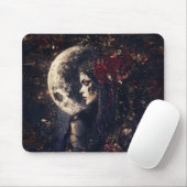 Hecate Godin van Hekserij Drievoudige Maan Godin 6 Muismat (Met muis)