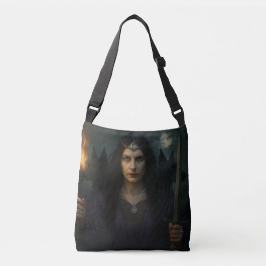 Hecate, godin van het kruispunt crossbody tas (Voorkant)