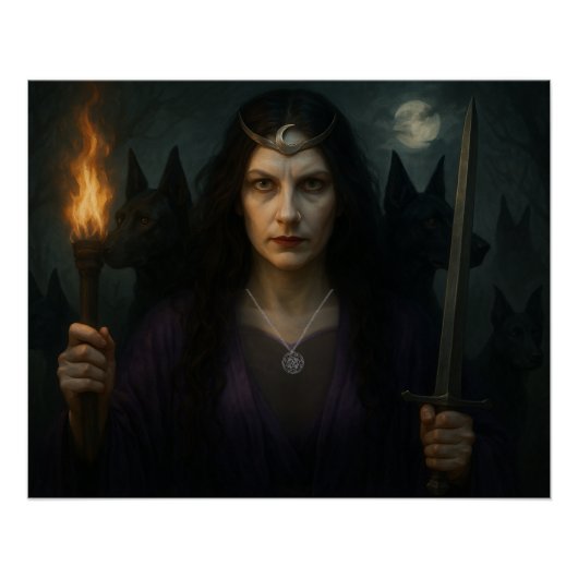 Hecate, godin van het kruispunt Glossy Perfect Poster (Voorkant)