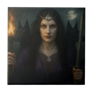 Hecate, godin van het kruispunt tegeltje