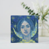 Hecate, Moon Goddess Pastel die Fantasy Art schild (Staand voorkant)