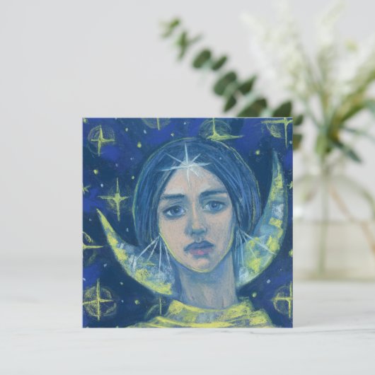 Hecate, Moon Goddess Pastel die Fantasy Art schild (Staand voorkant)