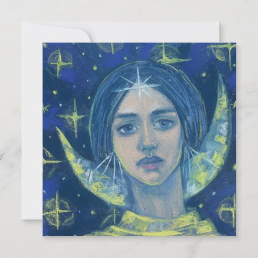Hecate, Moon Goddess Pastel die Fantasy Art schild (Voorkant)