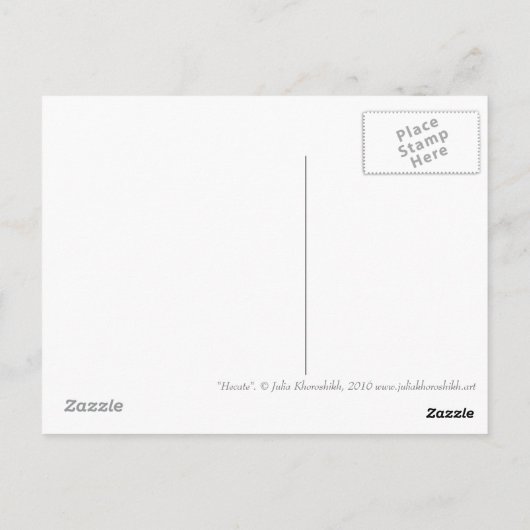 Hecate, Moon Goddess Pastel die Fantasy Art schild Briefkaart (Achterkant)