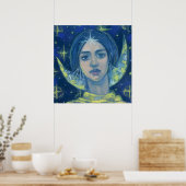 Hecate, moongodin, pastelschilderingen, fantasieku poster (Keuken)