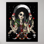 Hecate Triple Moon Goddess Poster (Voorkant)