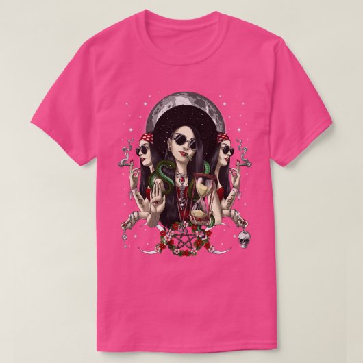 Hecate Triple Moon Goddess T-shirt (Design voorkant)
