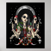 Hecate Tripple Moon Goddess Poster (Voorkant)