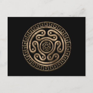Hecate Wheel Black en Gold Briefkaart