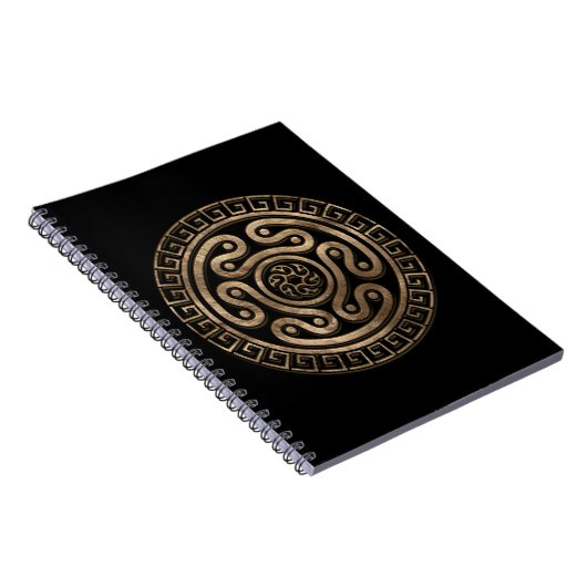 Hecate Wheel Black en Gold Notitieboek (Rechterzijde)