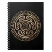 Hecate Wheel Black en Gold Notitieboek (Voorkant)