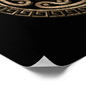 Hecate Wheel Black en Gold Poster (Hoek)