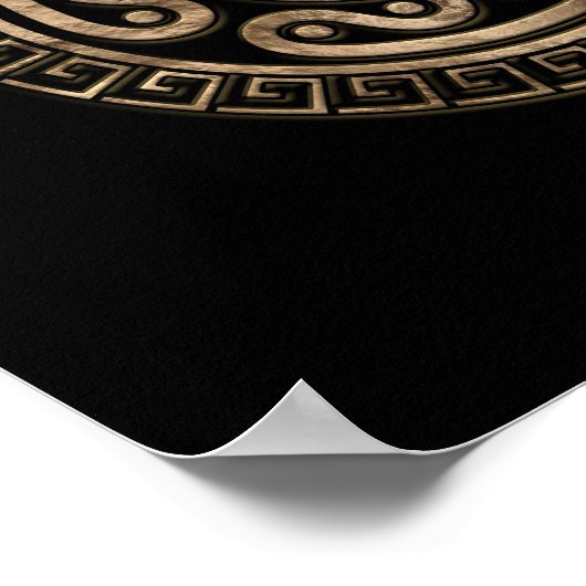 Hecate Wheel Black en Gold Poster (Hoek)