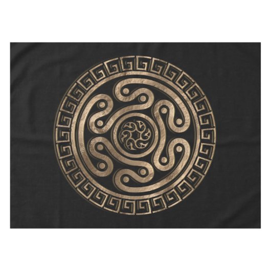 Hecate Wheel Black en Gold Tafelkleed (Voorkant (Horizontaal))