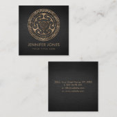 Hecate Wheel Black en Gold Vierkante Visitekaartje (Voorkant / Achterkant)