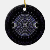 Hecate Wheel Ornament met Amethyst en Silver (Voorkant)