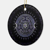 Hecate Wheel Ornament met Amethyst en Silver (Links)