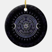 Hecate Wheel Ornament met Amethyst en Silver (Achterkant)