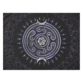 Hecate Wheel Ornament met Amethyst en Silver Tafelkleed (Voorkant (Horizontaal))