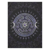 Hecate Wheel Ornament met Amethyst en Silver Tafelkleed (Voorkant)