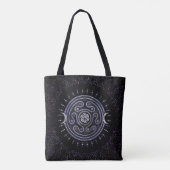 Hecate Wheel Ornament met Amethyst en Silver Tote Bag (Achterkant)
