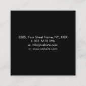 Hecate Wheel Ornament met Amethyst en Silver Vierkante Visitekaartje (Achterkant)