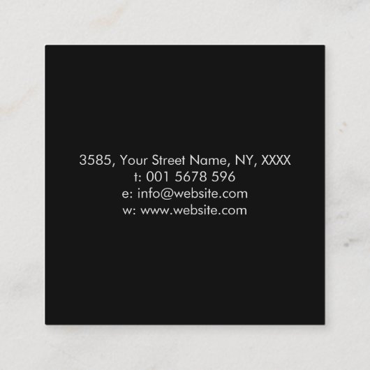 Hecate Wheel Ornament met Amethyst en Silver Vierkante Visitekaartje (Achterkant)