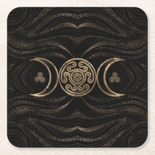 Hecate Wheel Triple Moon Kartonnen Onderzetters