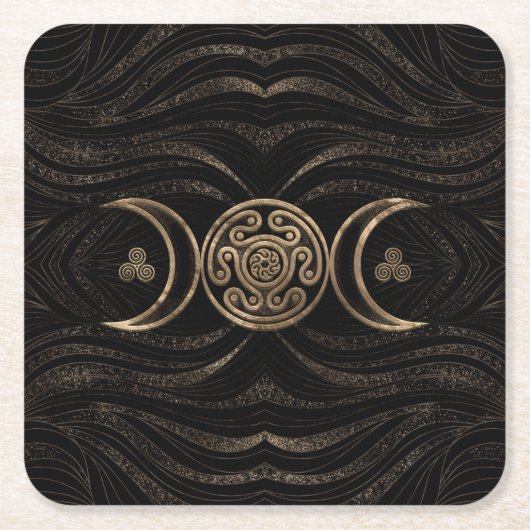 Hecate Wheel Triple Moon Kartonnen Onderzetters (Voorkant)