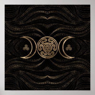 Hecate Wheel Triple Moon Poster