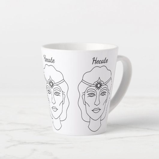 Hecate Wiccan Goddess of Witchcraft and Magic Latte Mok (Rechterhoek)