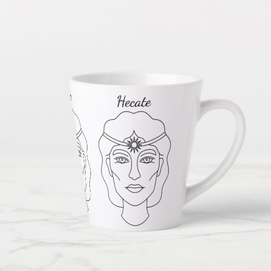 Hecate Wiccan Goddess of Witchcraft and Magic Latte Mok (Rechts)