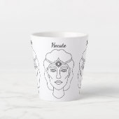 Hecate Wiccan Goddess of Witchcraft and Magic Latte Mok (Voorkant)