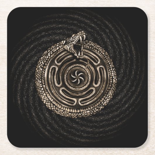Hecate Wiel met outroboros Kartonnen Onderzetters (Voorkant)