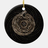 Hecate Wiel met outroboros Keramisch Ornament (Achterkant)