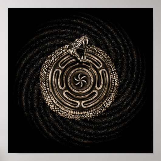 Hecate Wiel met outroboros Poster (Voorkant)