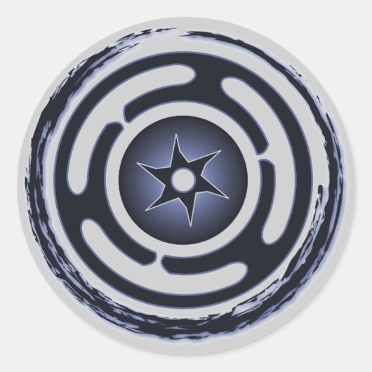 Hecate's Wheel (Blauw) Stickers (Voorkant)