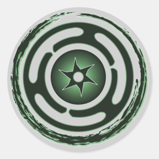Hecate's Wheel (Groene) Stickers (Voorkant)