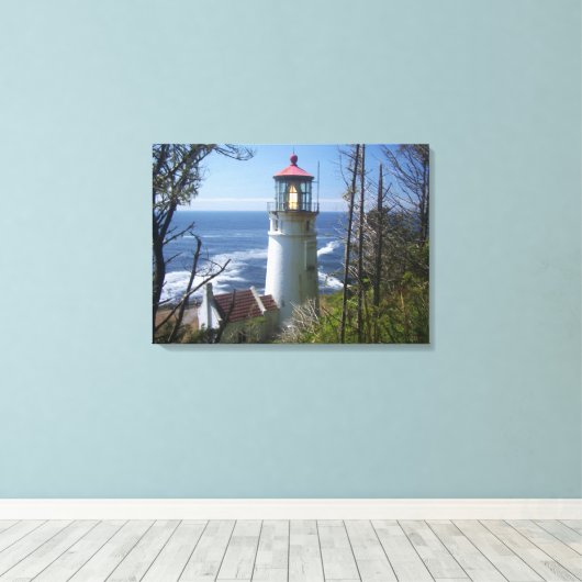 Heceta Head Lighthouse Canvas Afdruk (Insitu (Houten vloer))