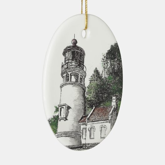 Heceta Head Lighthouse Keramisch Ornament (Rechts)