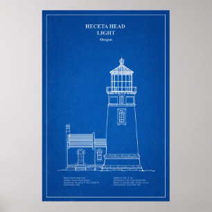 Heceta Head Lighthouse - Oregon – AD Poster