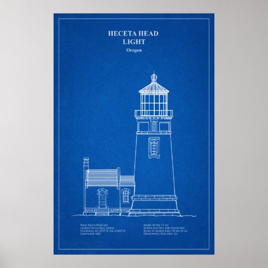 Heceta Head Lighthouse - Oregon – AD Poster (Voorkant)