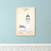 Heceta Head Lighthouse - Oregon - SBD Canvas Afdruk (Insitu (Houten vloer))