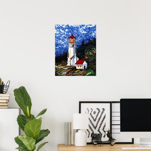 Heceta Head Lighthouse Poster (Thuiskantoor)