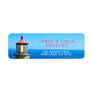 Heceta Head Lighthouse Red Return Label