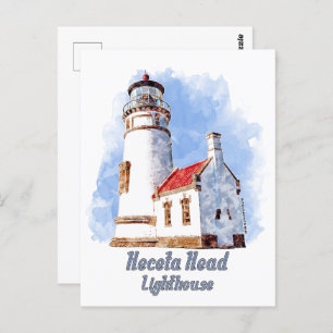 Heceta Head Lighthouse Waterverf - Eindhoven Briefkaart