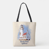 Heceta Head Lighthouse Waterverf - Eindhoven Tote Bag (Achterkant)