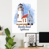 Heceta Head Lighthouse Waterverf - Oregon Poster (Thuiskantoor)